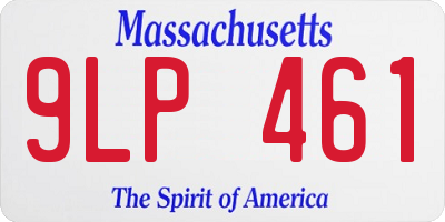 MA license plate 9LP461