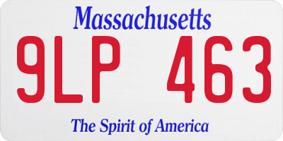 MA license plate 9LP463