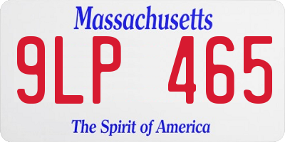 MA license plate 9LP465