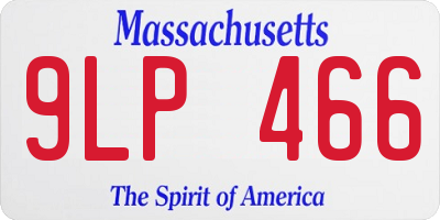 MA license plate 9LP466