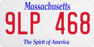 MA license plate 9LP468