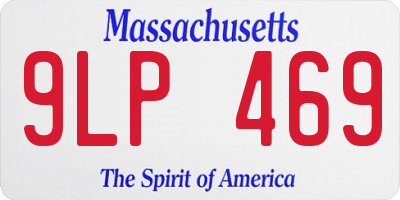 MA license plate 9LP469
