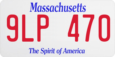 MA license plate 9LP470