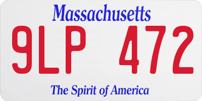 MA license plate 9LP472
