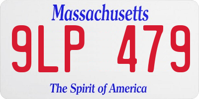 MA license plate 9LP479