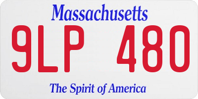 MA license plate 9LP480