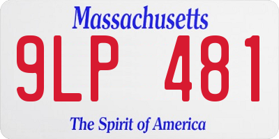 MA license plate 9LP481
