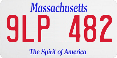MA license plate 9LP482