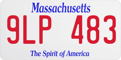 MA license plate 9LP483