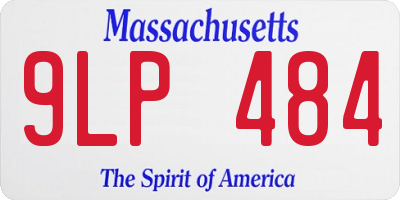 MA license plate 9LP484