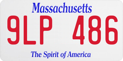 MA license plate 9LP486