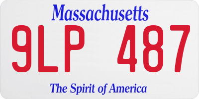 MA license plate 9LP487