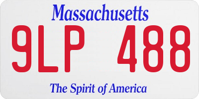 MA license plate 9LP488