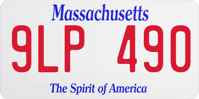 MA license plate 9LP490