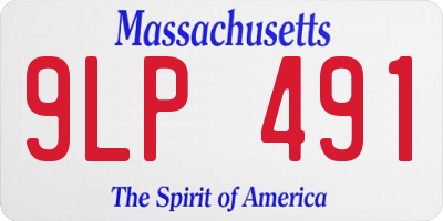 MA license plate 9LP491