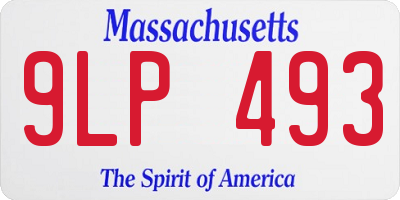 MA license plate 9LP493