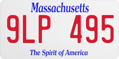 MA license plate 9LP495