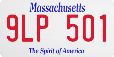 MA license plate 9LP501