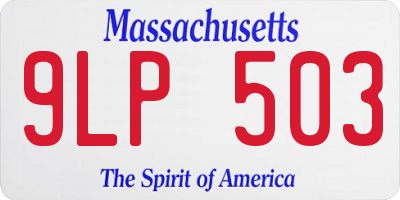 MA license plate 9LP503