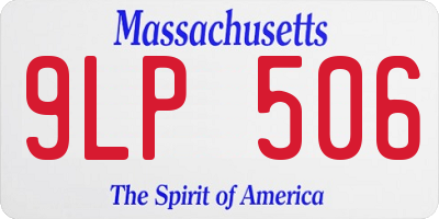 MA license plate 9LP506