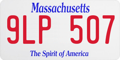 MA license plate 9LP507