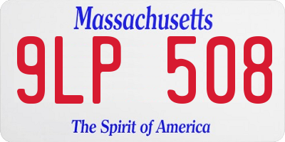 MA license plate 9LP508
