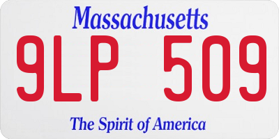 MA license plate 9LP509