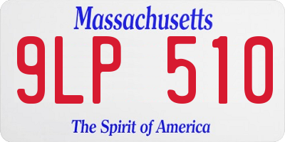 MA license plate 9LP510