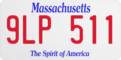MA license plate 9LP511