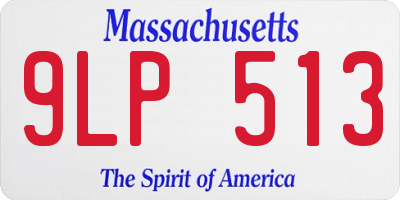 MA license plate 9LP513