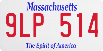 MA license plate 9LP514