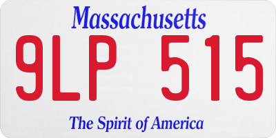 MA license plate 9LP515