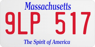 MA license plate 9LP517