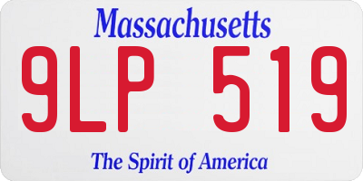 MA license plate 9LP519