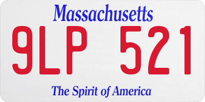 MA license plate 9LP521