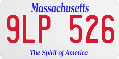 MA license plate 9LP526