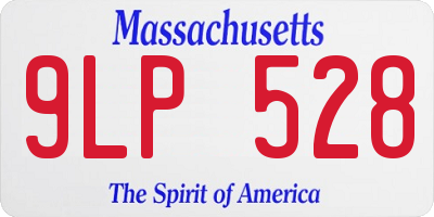 MA license plate 9LP528