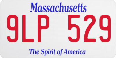 MA license plate 9LP529