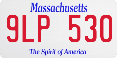 MA license plate 9LP530