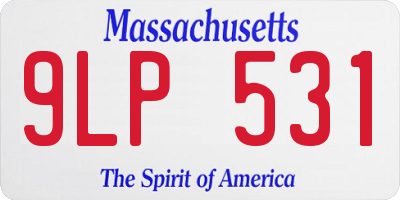 MA license plate 9LP531