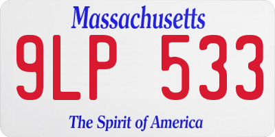 MA license plate 9LP533