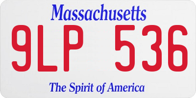 MA license plate 9LP536