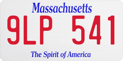 MA license plate 9LP541