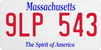 MA license plate 9LP543