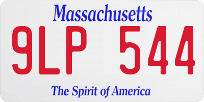 MA license plate 9LP544