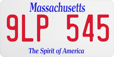 MA license plate 9LP545
