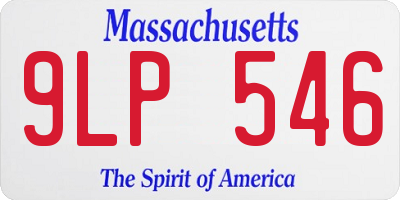 MA license plate 9LP546