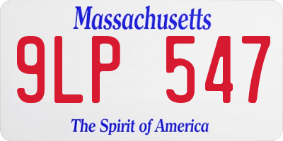 MA license plate 9LP547