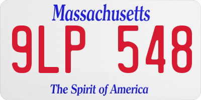 MA license plate 9LP548