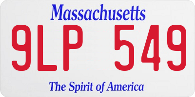 MA license plate 9LP549